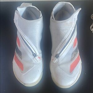 Adizero baseball turf shoes White and orange Shoes size 8